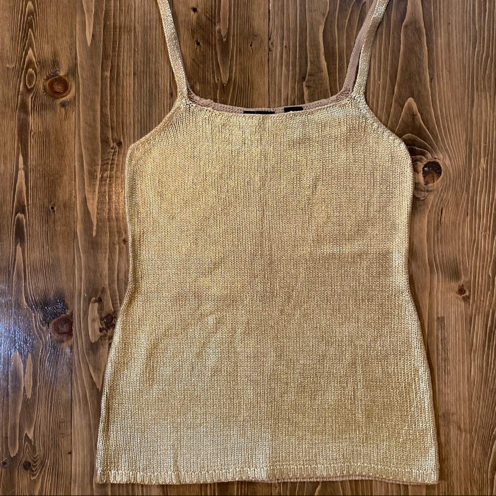 Moda International gold sweater tank